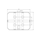 Lang Technik Quick•Point® 52 Plate, rectangular, 150×116×27 mm, without mounting bores 