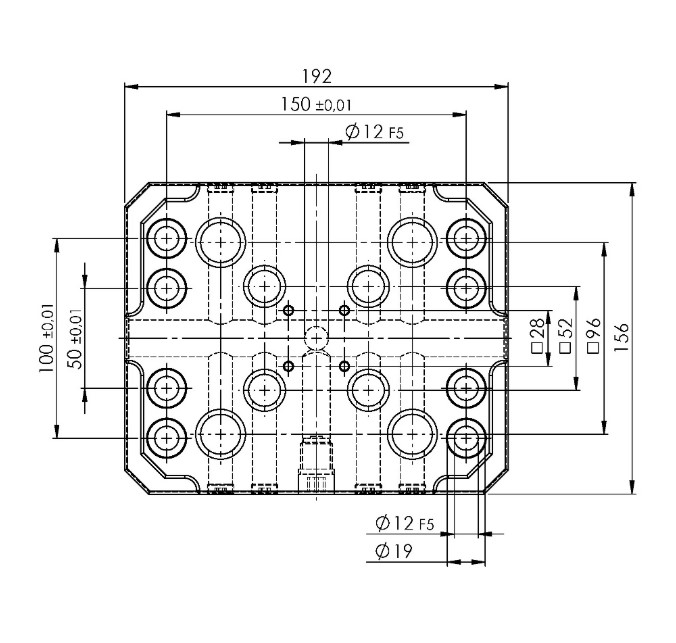 Lang Technik Quick•Point® Combo Plate 192 x 156 mm, with clamping edge