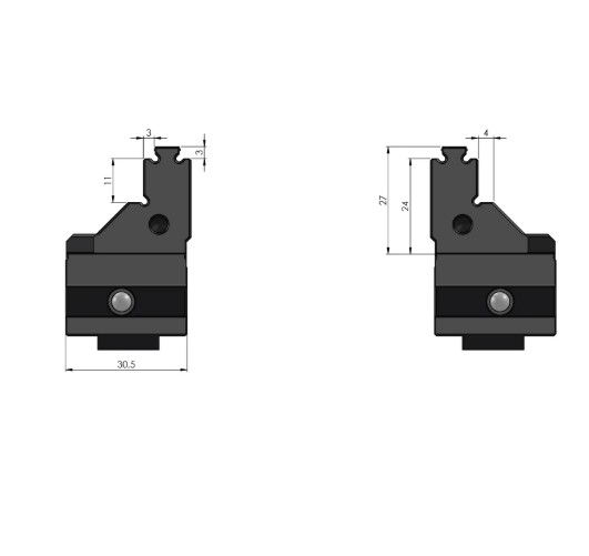 Lang Technik Spare Jaws without serration, for Makro•Grip® 5-Axis Vise 77, Jaw Width 77 mm (48085-46) 