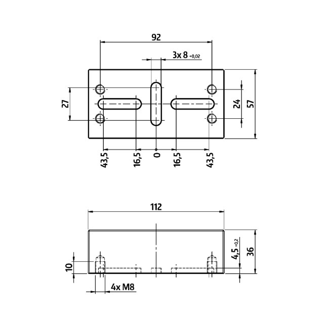 Lang Technik Profilo 77 Top Jaws, Aluminium 