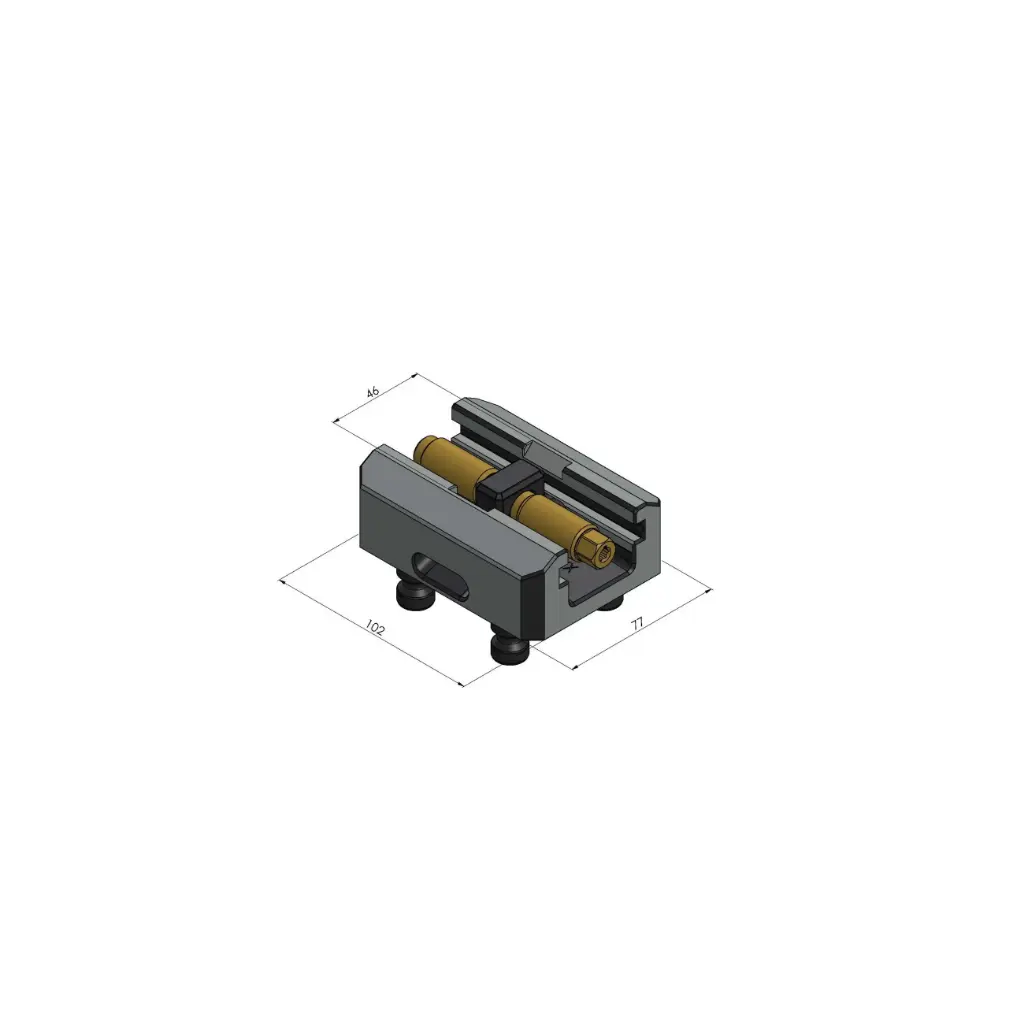Lang Technik Centring Vice 77 Base, jaw width 46mm, length 102mm