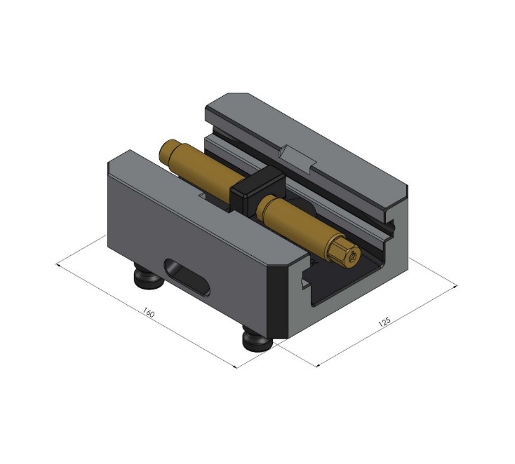 Lang Technik Centring Vice 125 Base, jaw width 125mm, length 160mm