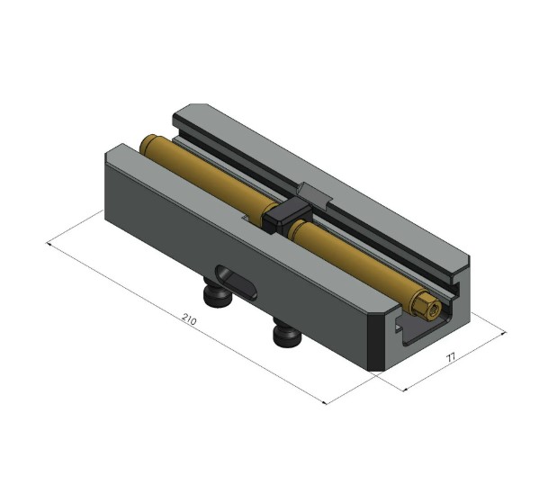 Lang Technik Centring Vice 77 Base, jaw width 77mm, length 210mm