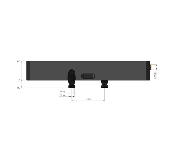Lang Technik Centring Vice 125 Base, jaw width 125mm, length 360mm