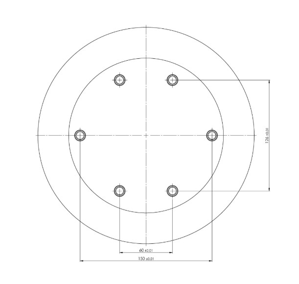 Lang Technik Quick•Point® 96, Riser, round, Ø 246×60 mm 