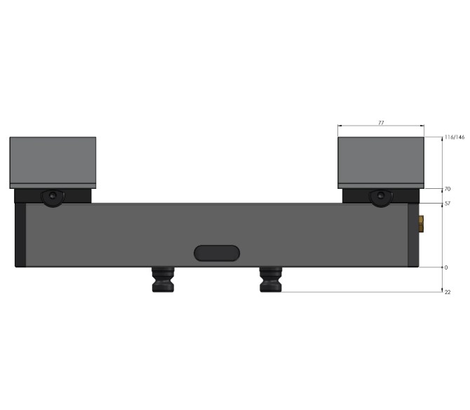 Lang Technik Avanti Center Base Jaw 125 + Spindle Length 364 mm 