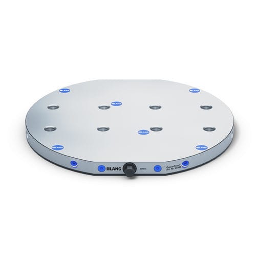 Quick•Point® 96, 2-fold Grid Plate, round, Ø 384×27 mm, w/ mounting bores for 63 mm t-slot distance 