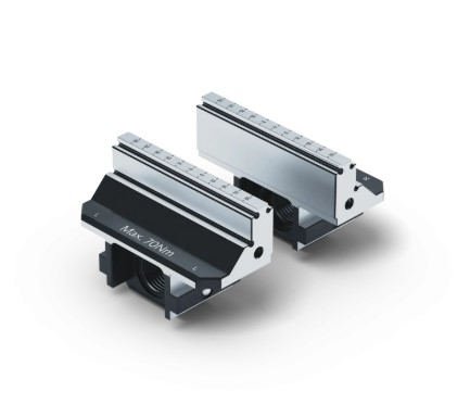 Spare Jaws without serration, for Makro•Grip® 5-Axis Vise 77, Jaw Width 77 mm (48085-46) 