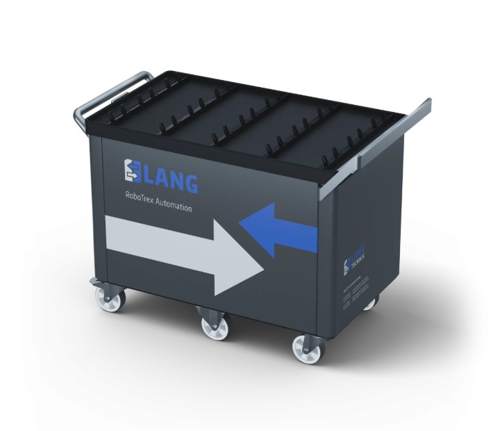 Lang Technik RoboTrex 96 Automation Trolley, storage capacity 15 vises