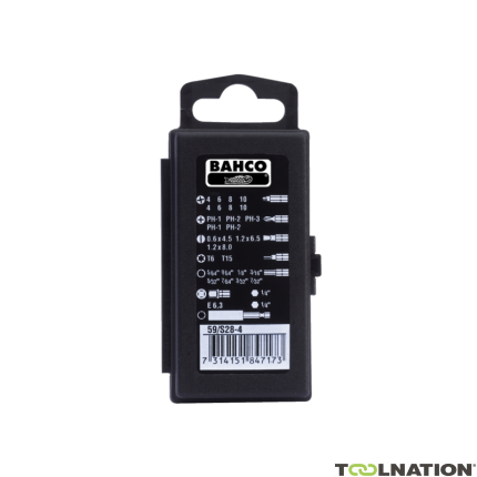 Standart Tornavida Bit Seti ve Lokma ve 1/4” Lokma Adaptörü - 28 adet. düz, PHILIPS® PH, Torx®, Altıgen, Tri-wing ve Tork - seti