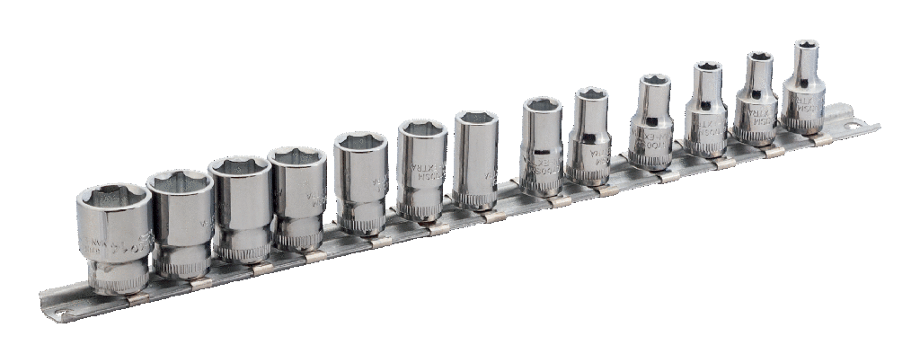 Bahco 1/4'' lokma seti, dizili