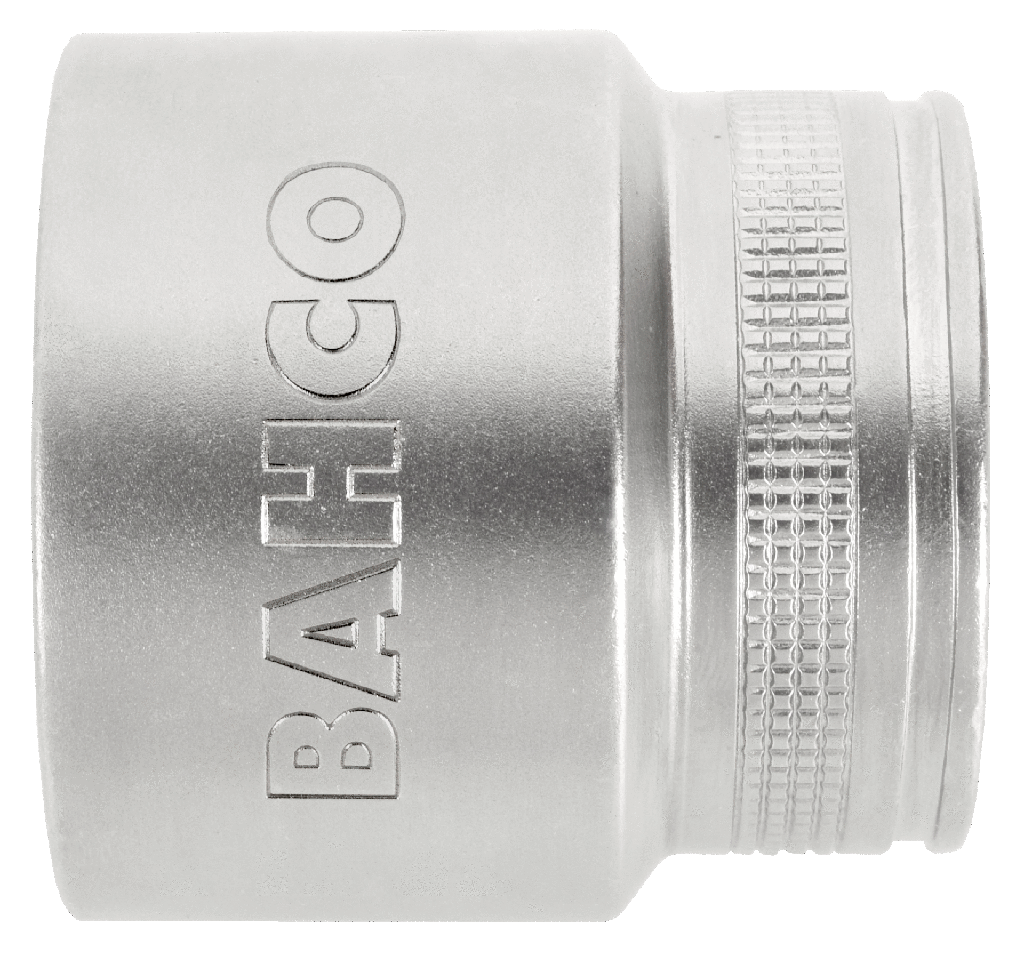 Bahco Standart lokma, 1/2" kare şaft. Altıgen profil, metrik ölçü