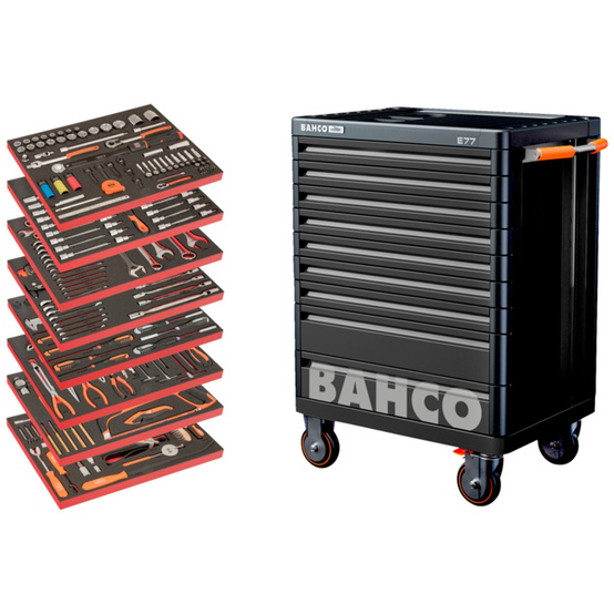 Bahco Alet Arabası Otomatik Onarım Alet Kiti - 357 Parça