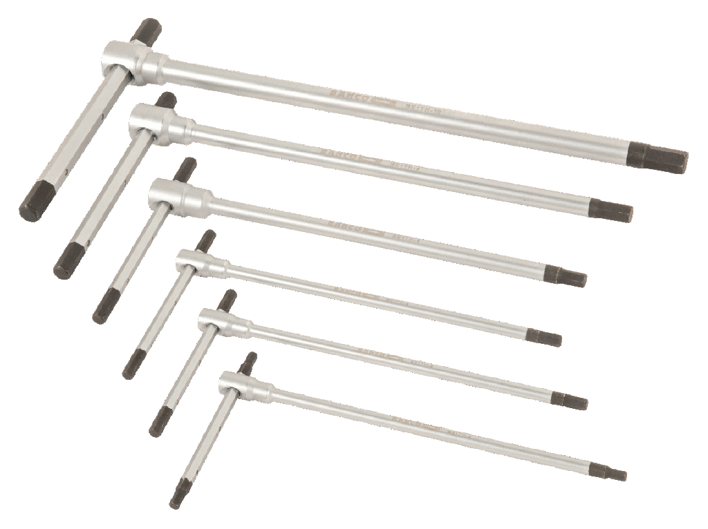 Bahco 2,5-3-4-5-6 & 8 mm Allen - Altıgen başlı vidalar için 6'lı T-Kol seti