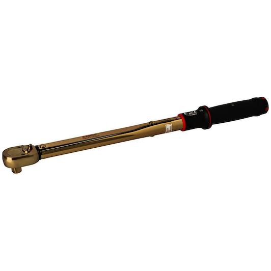 Bahco Alüminyum Bronzdan Gösterge Ölçülü ve Sabit Cırcır Başlıklı Mekanik Ayarlanabilir Ölçekli Kıvılcım Çıkarmaz Tork Anahtarı, 24 N.m-670 N.m