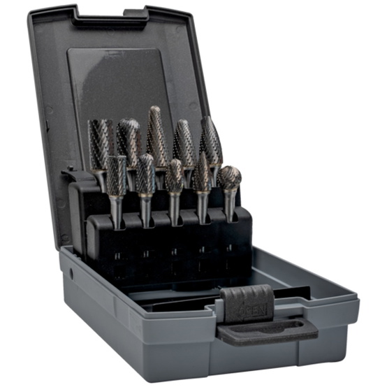 Metal için Tungsten Karbür Döner Freze Seti - 10 adet