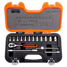 Bahco Lokma seti 1/4". 16 parça, inç