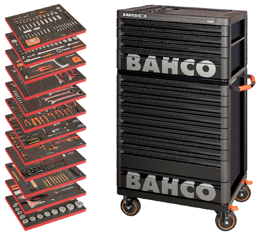 Bahco Alet Arabası, Genel Amaçlı Alet Kiti - 560 Parça