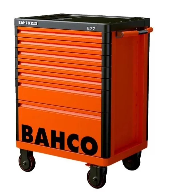[1477K7] Bahco Yüksek kalite E77 takım arabası. 7 Çekmeceli takım arabası, koruyucu özel çekmece tamponlu