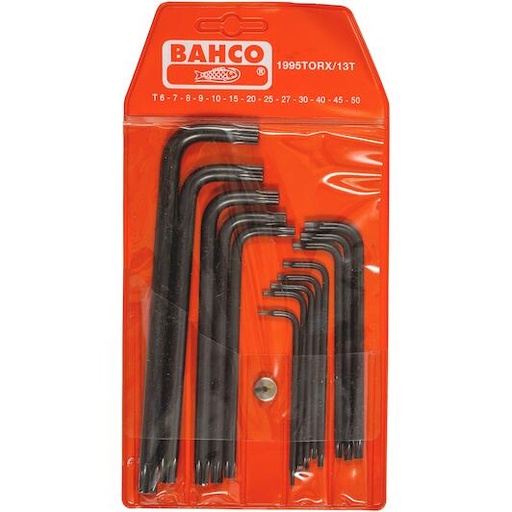 [1995TORX/13T] Bahco TORX®  allen anahtar seti, siyah kaplama