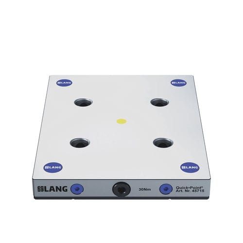 [45715] Quick•Point® 96 extended Grid Plate, 246×192×27 mm, with mounting bores for 100 mm t-slot distance 