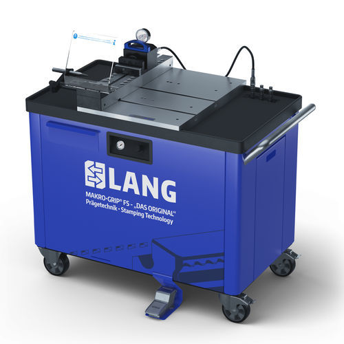 [53400-HE] Trolley with Makro•Grip® FS Stamping Unit on T-Slot plate, Extended, with High-End Stamping Jaws 