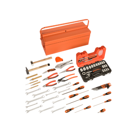 [3149-ORTS1] Dirsekli Metalik Kutu, Genel Amaçlı Alet Kiti, 69 Parça