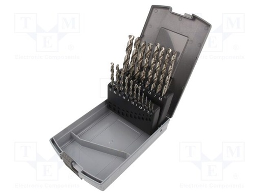 [4513-SET-19] Bahco Metal için HSS-G Matkap Seti - 19 adet