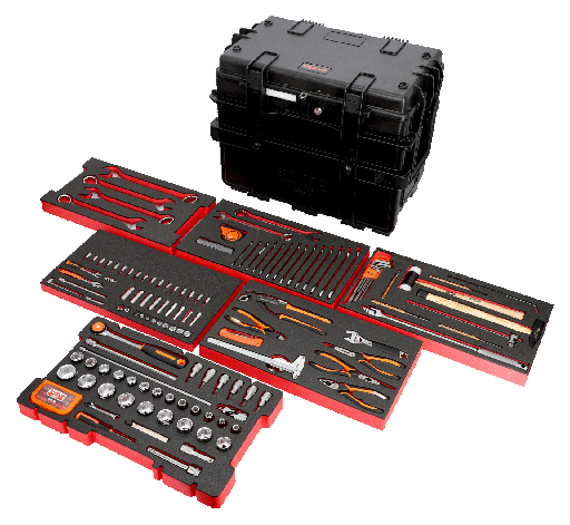 [4750RCWD4FF1] Bahco 4750RCWD4 çanta 162 adet alet ile