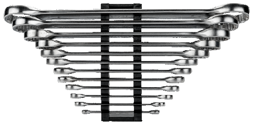 [4M/12C] Bahco Çift ağız, düz yıldız anahtar seti, metrik