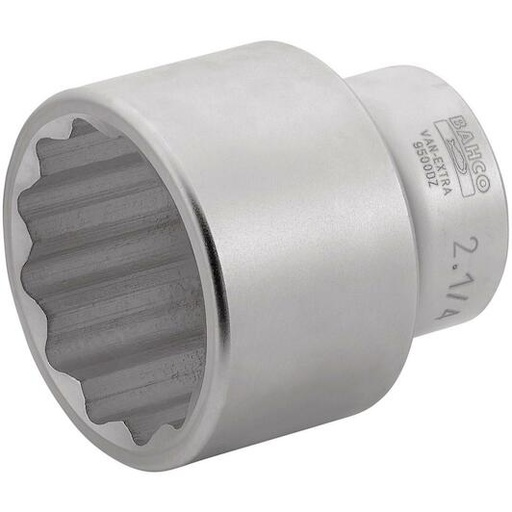 [9500DZ-2.15/16] Standart Uzunlukta Kare Uçlu  Lokma, 1". 2-15/16", 12 nokta Dinamik Döndürme Profili.