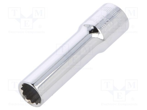 [A7402DM-10] Bahco Lokma uzun seri, metrik 3/8” kare şaft. Çift altıgen, metrik ölçülerde