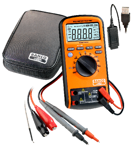 [BMMTRMS1] Multimetre Digital, Otomatik kademeli, True RMS 1000V ve PCye bağlanma