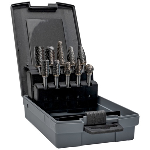 [RB-SET-M06X-10P] Metal için Tungsten Karbür Döner Freze Seti - 10 adet