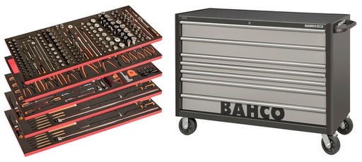 [XXL] Bahco 53 inç Alet Arabası Genel Amaçlı Alet Kiti - 488 adet